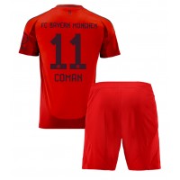 Camisa de Futebol Bayern Munich Kingsley Coman #11 Equipamento Principal Infantil 2024-25 Manga Curta (+ Calças curtas)